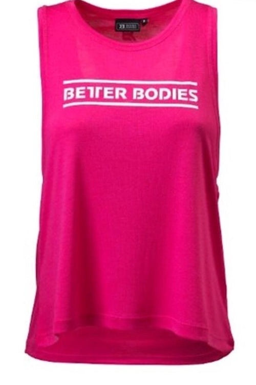 Better Bodies Hot Pink Deep Cut Tank Top