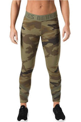 Better Bodies Dark Green Camo Chelsea Tights