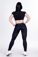 NEBBIA Black Network Leggings 284