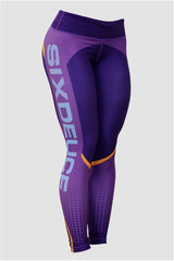 Six Deuce Beat Mode Purple Fitness Leggings