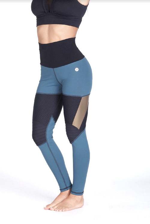 Protokolo High-Waisted Green/Black/Gold Leggings 2972