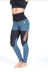 Protokolo High-Waisted Green/Black/Gold Leggings 2972