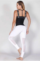 Protokolo High-Waisted White Leggings 2941