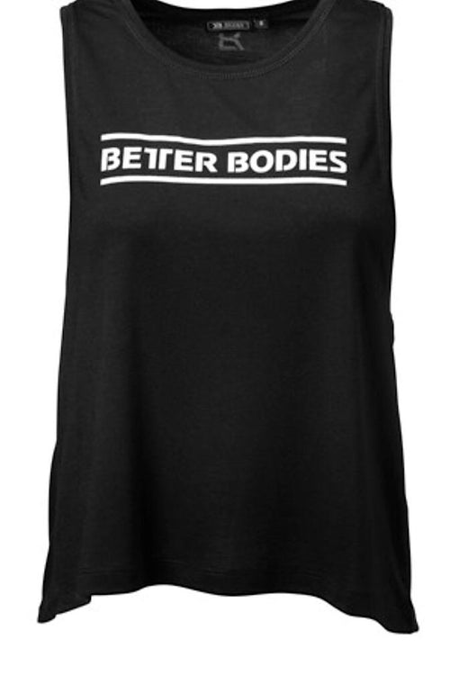 Better Bodies Black Deep Cut Tank Top