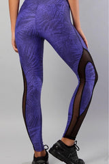 Equilibrium Purple Palm Leggings L7005