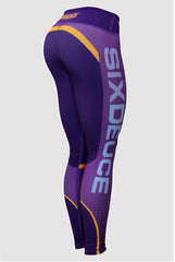 Six Deuce Beat Mode Purple Fitness Leggings