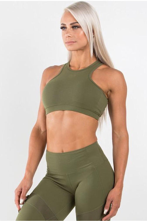RYDERWEAR Khaki Siren Crop Top