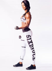 Six Deuce Jersey White Fitness Leggings