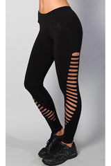 Equilibrium Black Laser Leggings L782