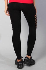 Equilibrium Black Laser Leggings L782