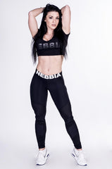 NEBBIA Black Network Leggings 284