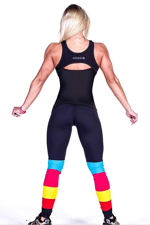 NEBBIA Black Cut-Off Fitness Top 268