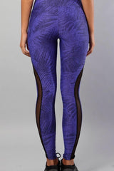 Equilibrium Purple Palm Leggings L7005