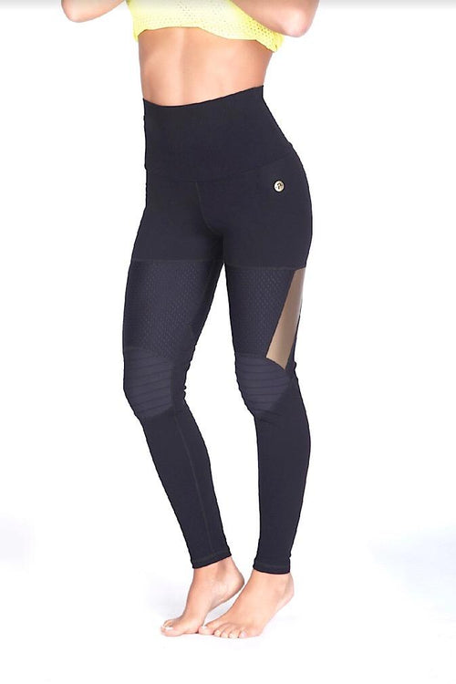 Protokolo High-Waisted Black Gold Leggings 2972
