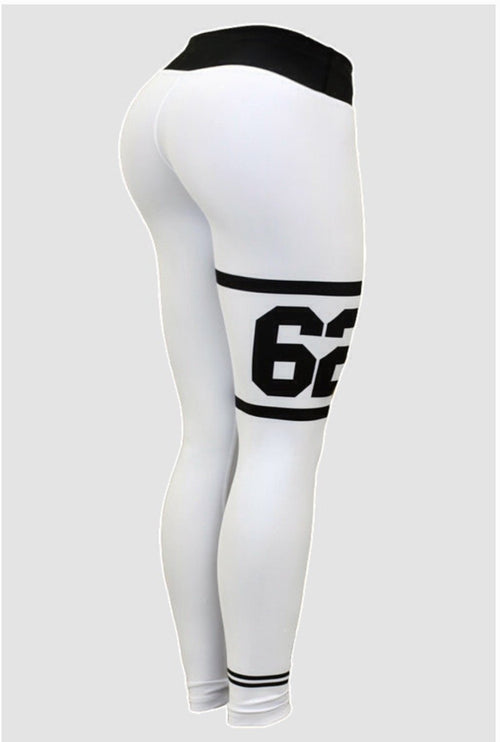 Six Deuce Jersey White Fitness Leggings