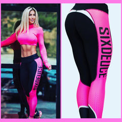 Six Deuce Mesh-Tech Pink Beat Mode Fitness Leggings