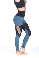 Protokolo High-Waisted Green/Black/Gold Leggings 2972