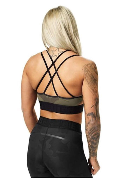 Better Bodies Dark Green Camo Astoria Sports Bra