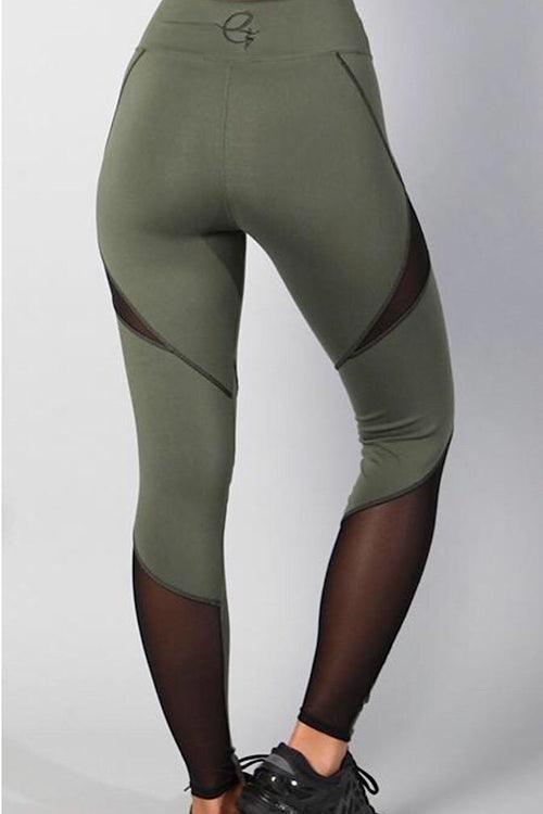 Equilibrium Army Green Leggings L787