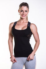 NEBBIA Black Rib Tank Top 243